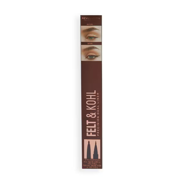 Revolution Felt & Kohl Eyeliner Brown, imported from the UK