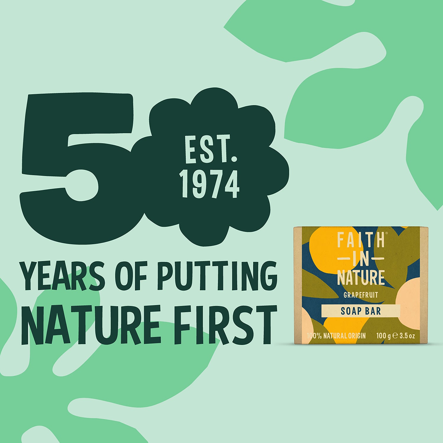 Faith In Nature grapefruit soap bar 100g - British product
