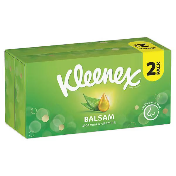 Kleenex Balsam Facial Tissues Twin Pack, UK version