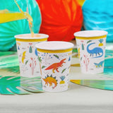 Dinosaur Recyclable Paper Party Cups   8 per pack