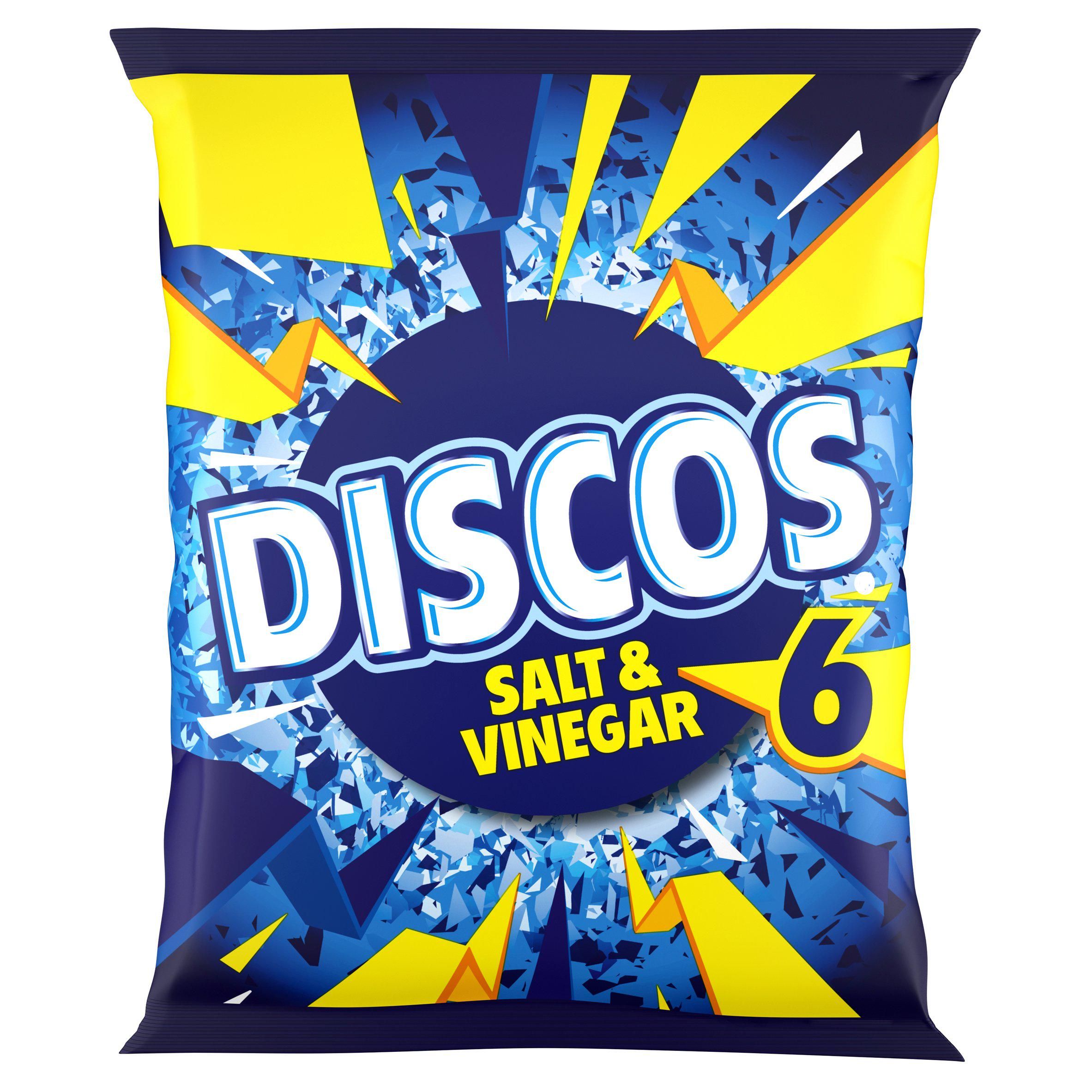 Discos Salt &amp;amp; Vinegar Multipack Crisps x6