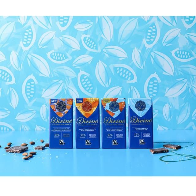 Divine 38% Milk Chocolate with Toffee &amp;amp; Sea Salt   90g