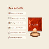 DNR Roam Skin Tone Condoms Light Brown 12 Pack