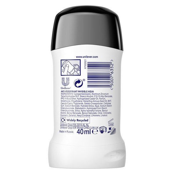 DNR Sure Invisible Aqua Anti-Perspirant Stick Deodorant 40ml