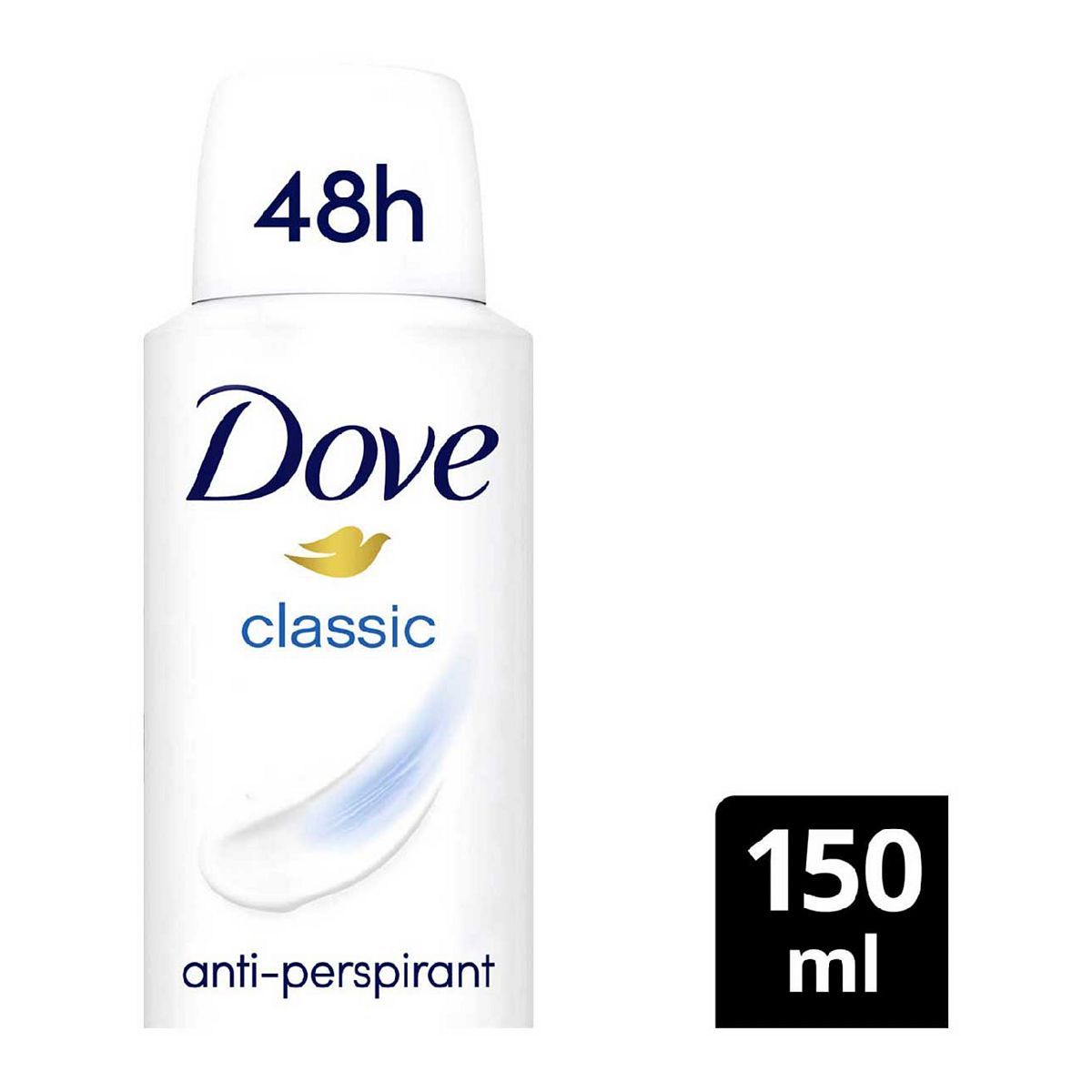 Dove Classic with &amp;frac14; moisturising cream Anti-perspirant Deodorant Spray for 48 hours of protection 150ml