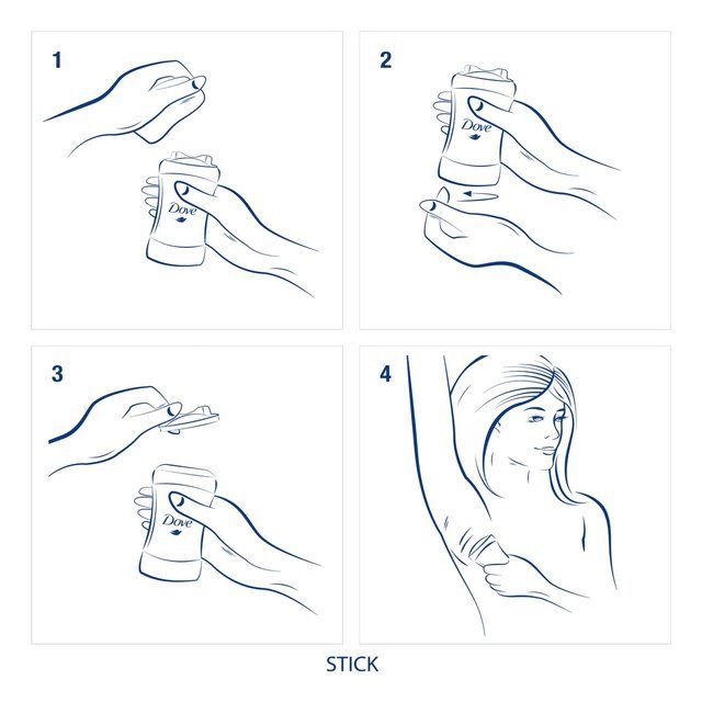 Dove Invisible Dry 48 hours Deodorant Stick for Moisturizing Protection   40ml