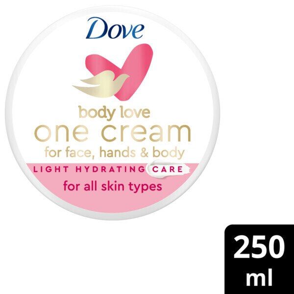 Dove One Cream For Face Hands &amp;amp; Body Light Hydration 250ml