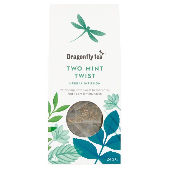 Dragonfly Two Mint Twist Pyramid bags   12 per pack