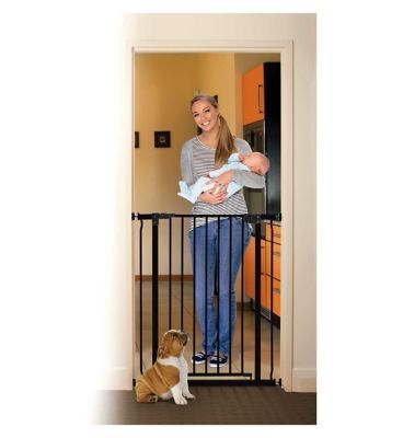 DreamBaby Liberty Xtra Tall Metal Safety Gate (Fits Gap 75-81cm) - Black - Pressure Mounted