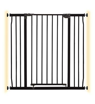 DreamBaby Liberty Xtra Tall Xtra Wide Hallway Metal Safety Gate (Fits Gap 99 - 105.5cm) - Black - Pressure Mounted