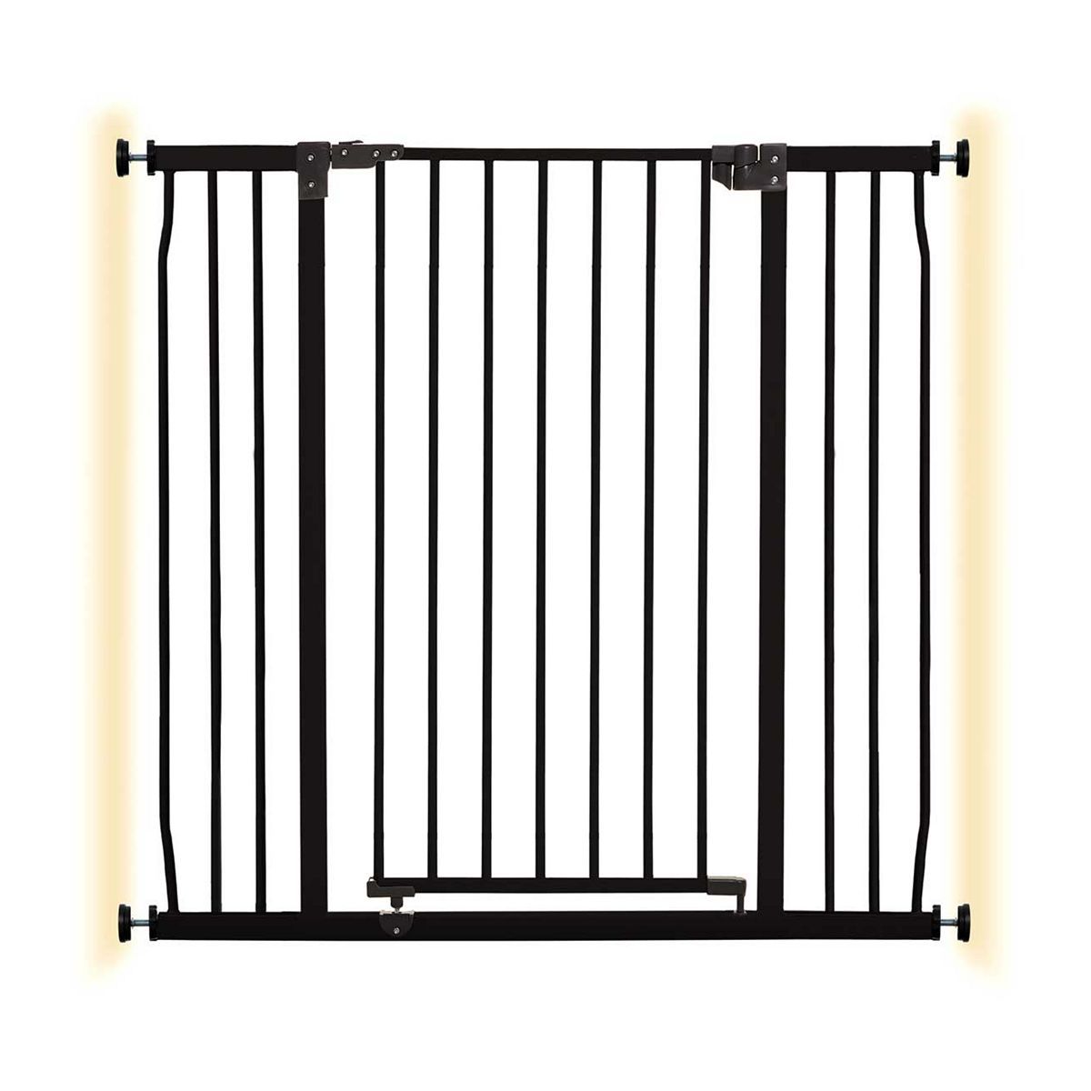 DreamBaby Liberty Xtra Tall Xtra Wide Hallway Metal Safety Gate (Fits Gap 99 - 105.5cm) - Black - Pressure Mounted