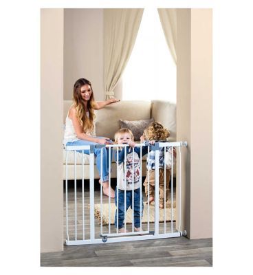 DreamBaby Liberty Xtra Wide Hallway Metal Safety Gate (Fits Gap 99-105.5cm) - White - Pressure Mounted