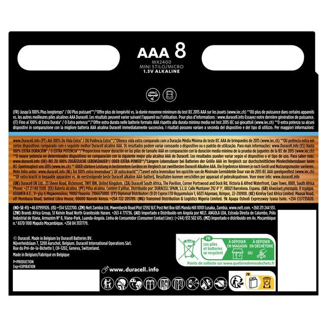 Duracell Optimum AAA Batteries   8 per pack
