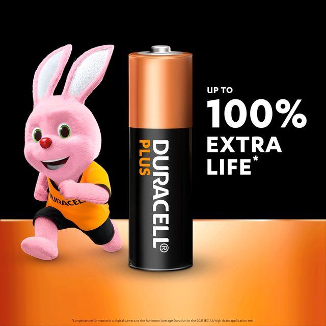 Duracell Plus 100% AA Alkaline Batteries   8 per pack