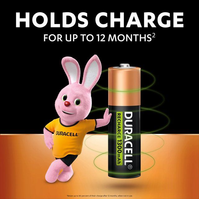 Duracell Recharge Plus AA Rechargeable Batteries   4 per pack