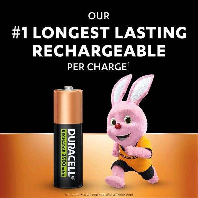 Duracell Recharge Ultra AA Rechargeable Batteries   4 per pack