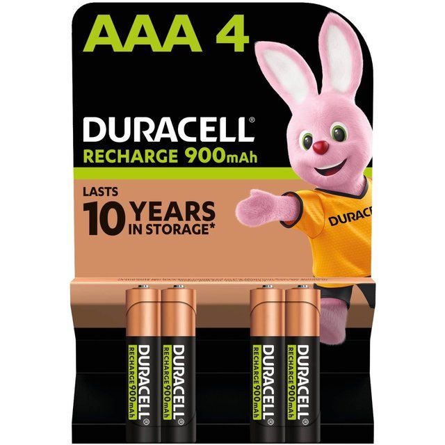 Duracell Recharge Ultra AAA Rechargeable Batteries   4 per pack