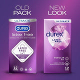 Durex Latex Free Condoms With Silicone Lube Regular Fit 12s