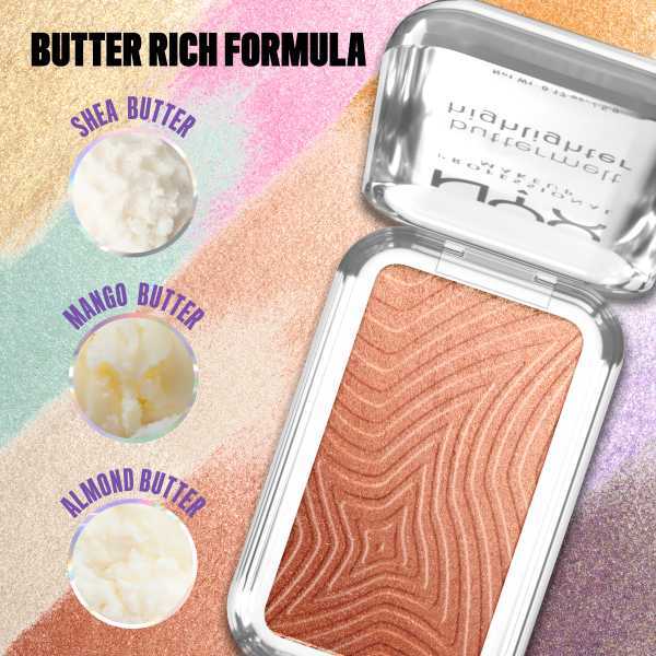 NYX Professional Makeup Buttermelt Highlighter Butta Bronze, imported from the UK