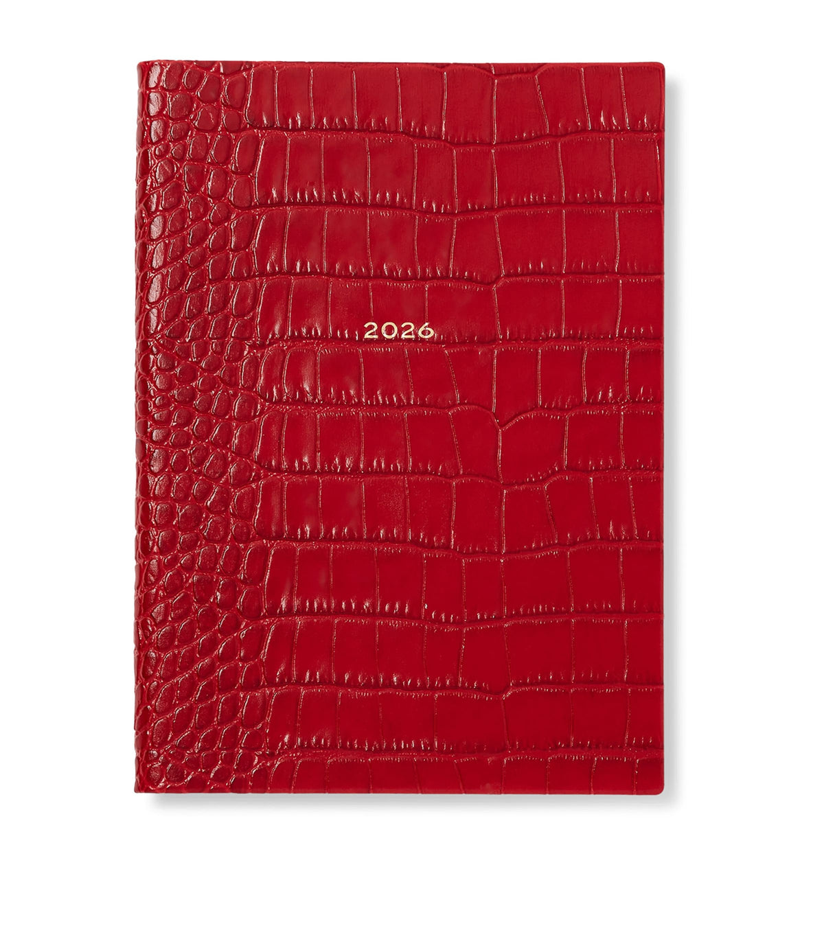 Smythson Mara leather croc-embossed A5 diary (British brand)