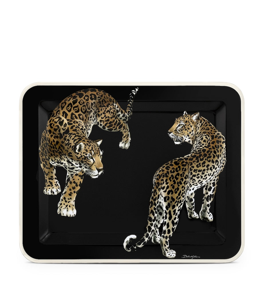 Dolce&Gabbana Casa Wooden Leopard Tray