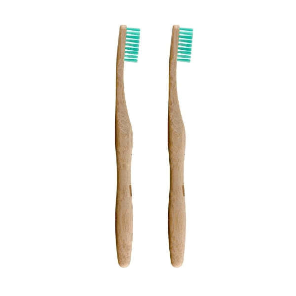 Dr Botanicals Bamboo Toothbrush Green 2 Pack - British product