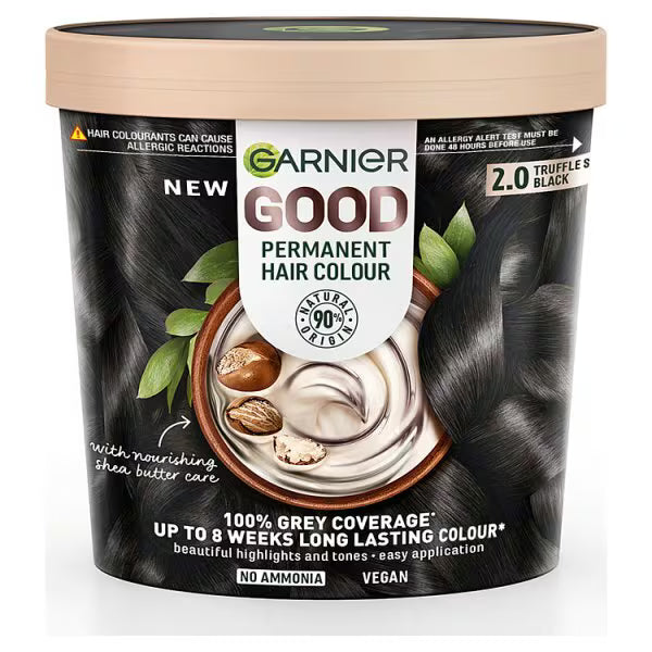 Garnier Permanent Hair Dye Truffle Soft Black 2.0, UK version