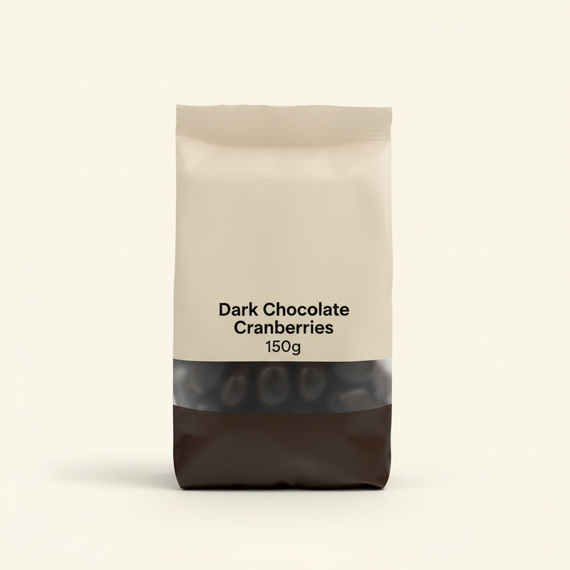 Holland & Barrett dark chocolate cranberries 150g, UK version