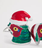 Deakin & Francis sterling silver Christmas pheasant cufflinks H2.2cm x W2.2cm - British product