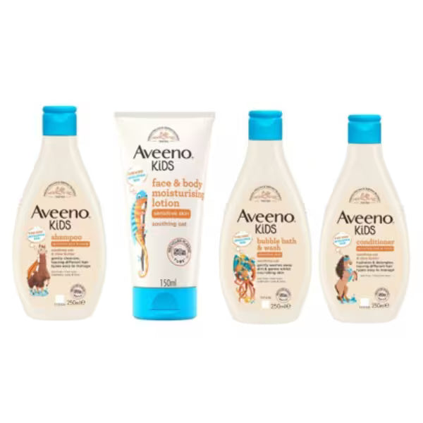 Aveeno Kids Bathtime Bundle 4-piece set - British product