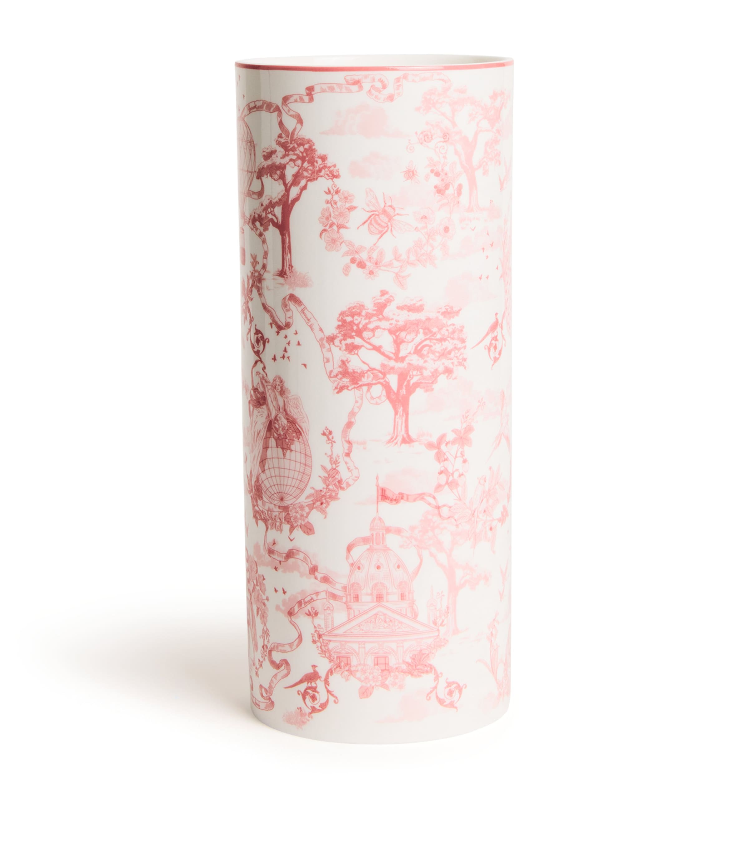 Harrods fine bone china Toile vase 28cm, UK version