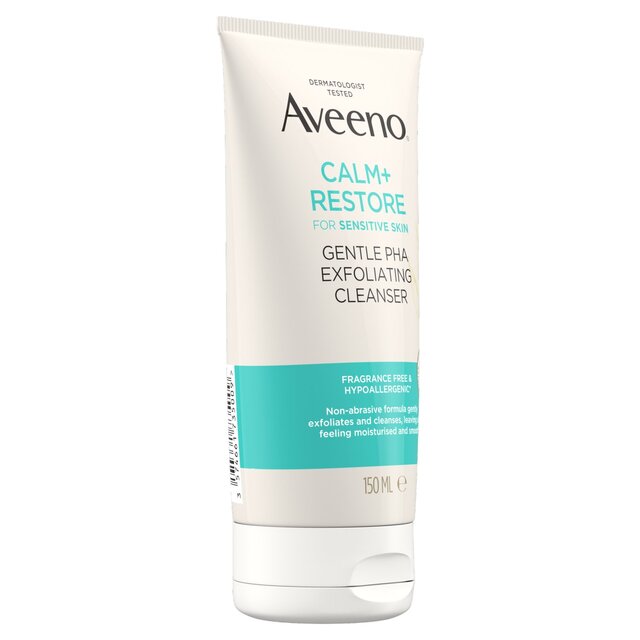 Aveeno Calm and Restore Gentle PHA Exfoliating Cleanser   150ml - McGrocer