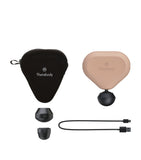Therabody Mini 2.0 portable muscle massager with standard ball, dampener, and thumb attachments (British brand)