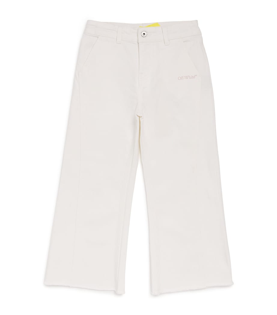 Off-White Kids Bookish Diagonal Straight Jeans 4-12+ years, imported from the UK