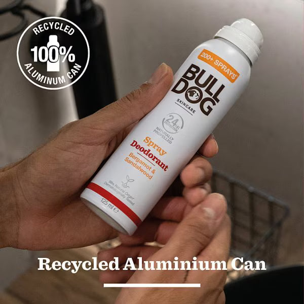 Bulldog Bergamot Sandalwood Deodorant Spray 125ml - British product