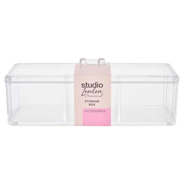Studio London storage box clear grey 23.3cm (British brand)