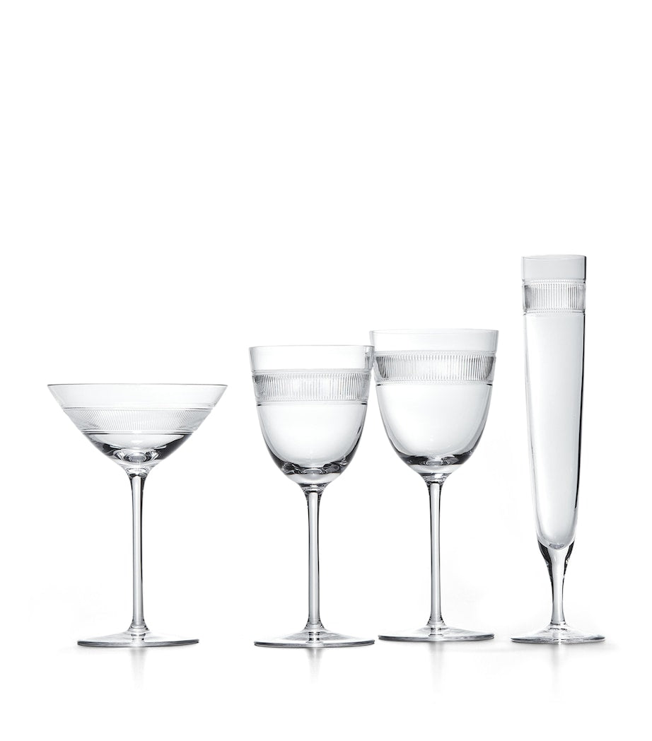 Ralph Lauren Langley red wine glass with intricate etchings, imported from the UK