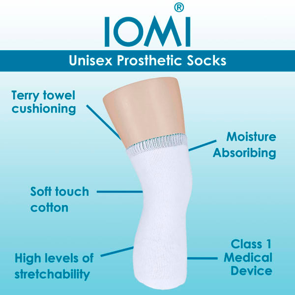 Iomi 6 Pairs Unisex Prosthetic Socks, UK version