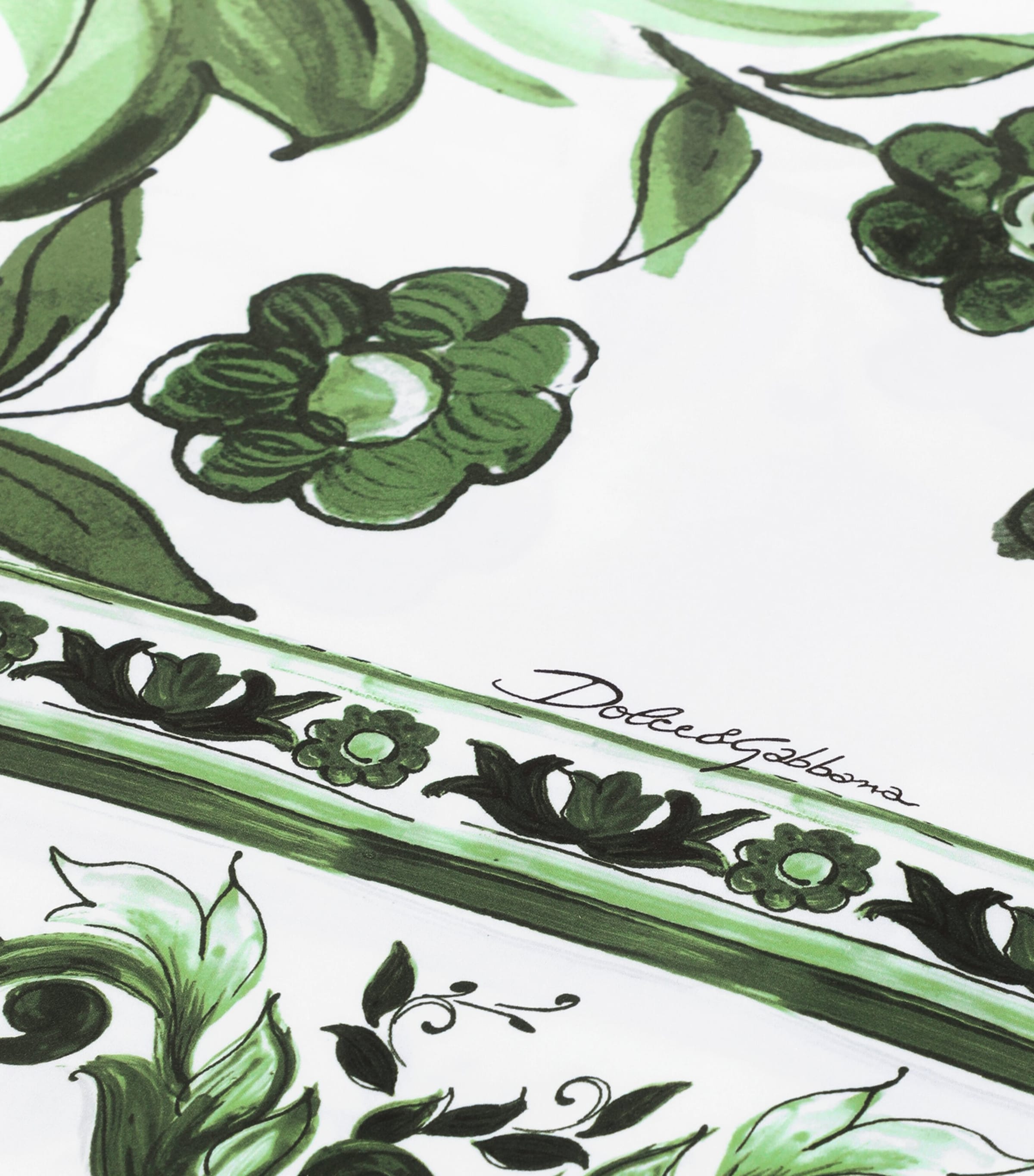 Dolce&Gabbana Casa Cotton Majolica King Fitted Sheet (300cm x 300cm)