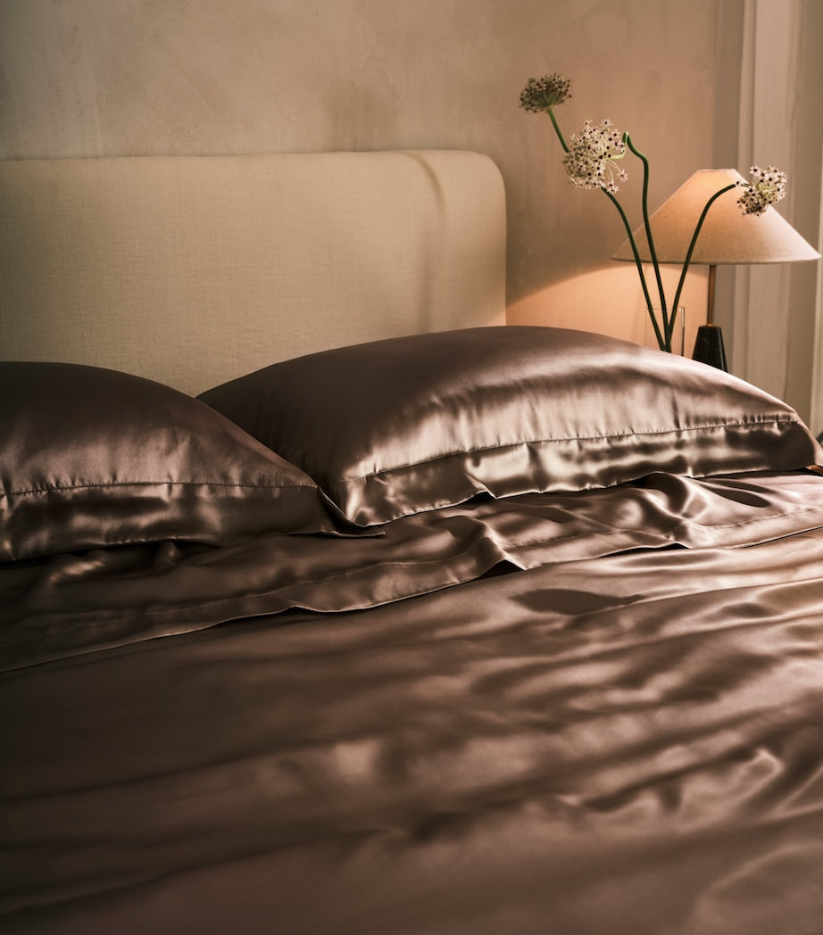 Gingerlily silk mocha flat sheet 280cm x 310cm, UK version