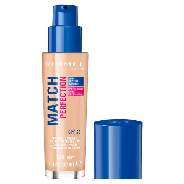 Rimmel Match Perfection Foundation Ivory, imported from the UK
