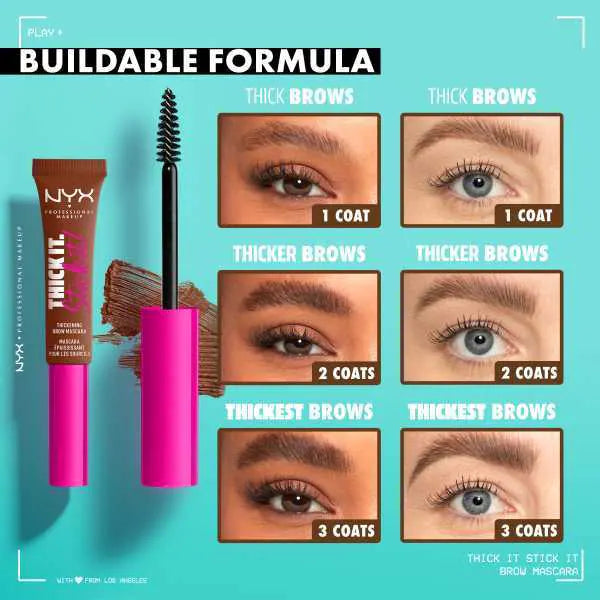 NYX Professional Makeup Brow Mascara Black, imported from the UK