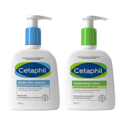 Cetaphil Gentle Skin Bundle Cleanser And Moisturising Lotion 473ml