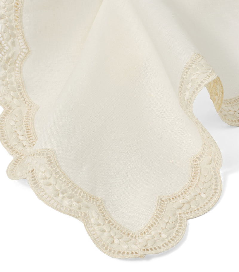 Cabana Magazine Linen Embroidered Emilia Napkin (50cm x 50cm)