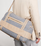 Eleventy Wool Canvas Leather-Trim Gym Bag