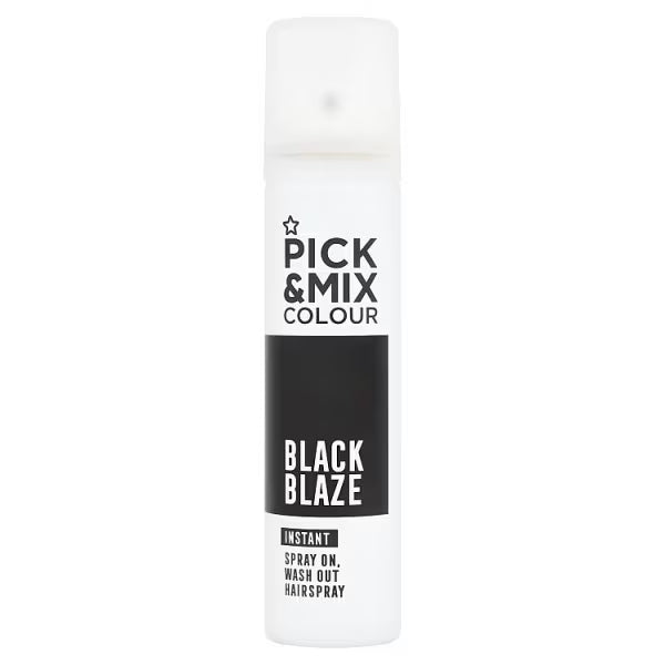 Superdrug Temporary Hair Colour Spray Black 75ml, imported from the UK