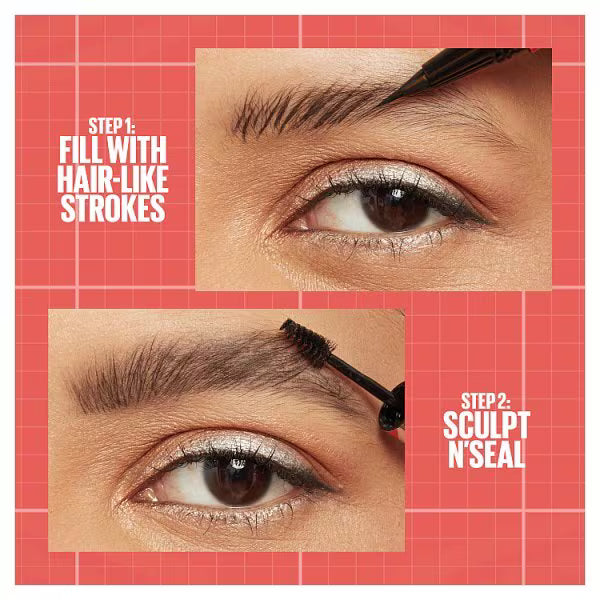 Maybelline Build A Brow Medium Brown eyebrow pen packaging front view