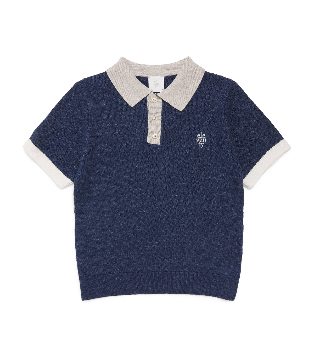 Eleventy kids linen-cotton polo sweater 2-16 years - British product