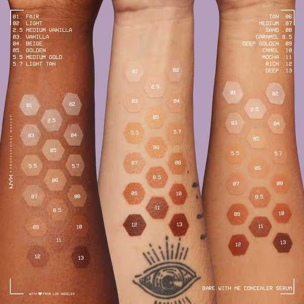 NYX Bare With Me Concealer Serum Mocha, imported from the UK