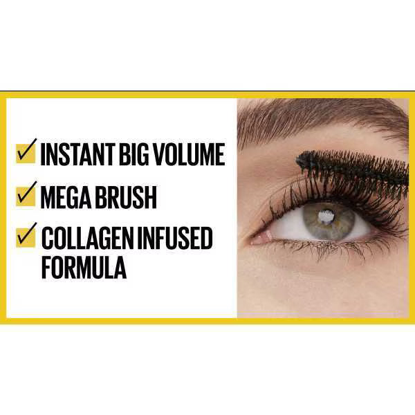 Maybelline Colossal Mascara Black 10.7ml, imported from the UK